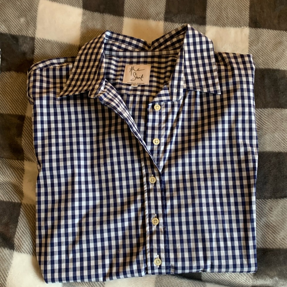 The Shirt by Rochelle Behrens navy gingham